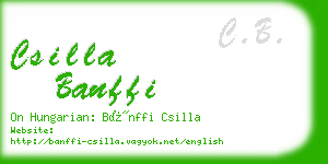 csilla banffi business card